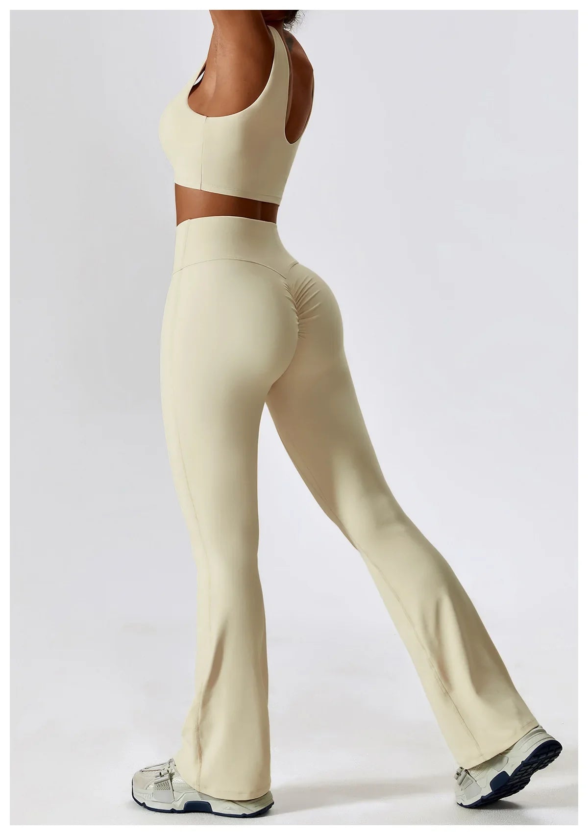 Women's Seamless 2PCS Yoga Set – Long Sleeve Crop Top & Leggings
