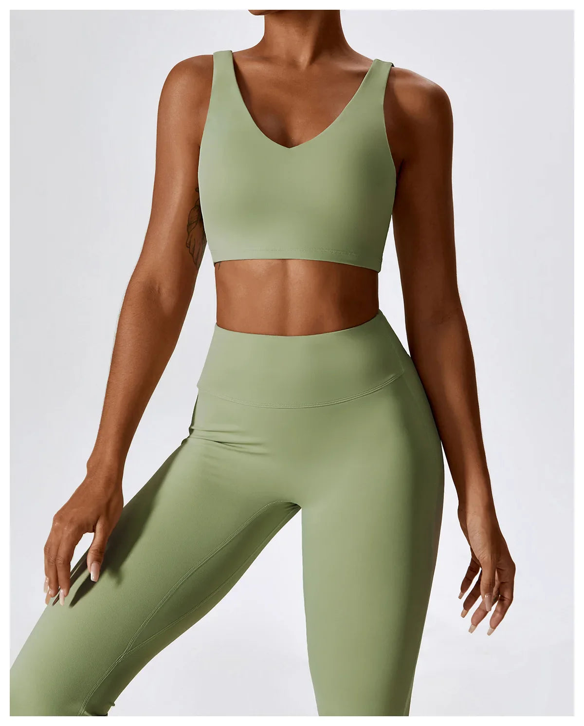 Women's Seamless 2PCS Yoga Set – Long Sleeve Crop Top & Leggings