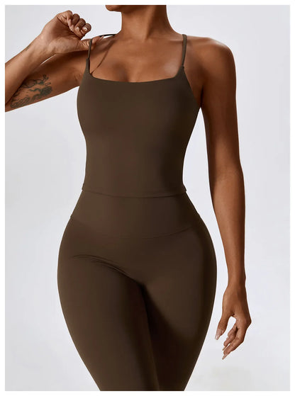 Women's Seamless 2PCS Yoga Set – Long Sleeve Crop Top & Leggings