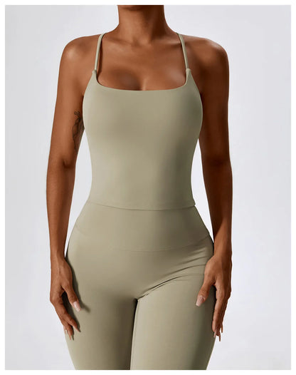 Women's Seamless 2PCS Yoga Set – Long Sleeve Crop Top & Leggings