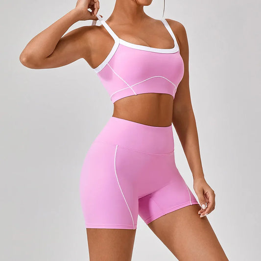 Stylish Women's 2 Piece Workout Set - Y2K Skort & Tank