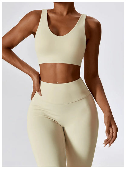 Women's Seamless 2PCS Yoga Set – Long Sleeve Crop Top & Leggings
