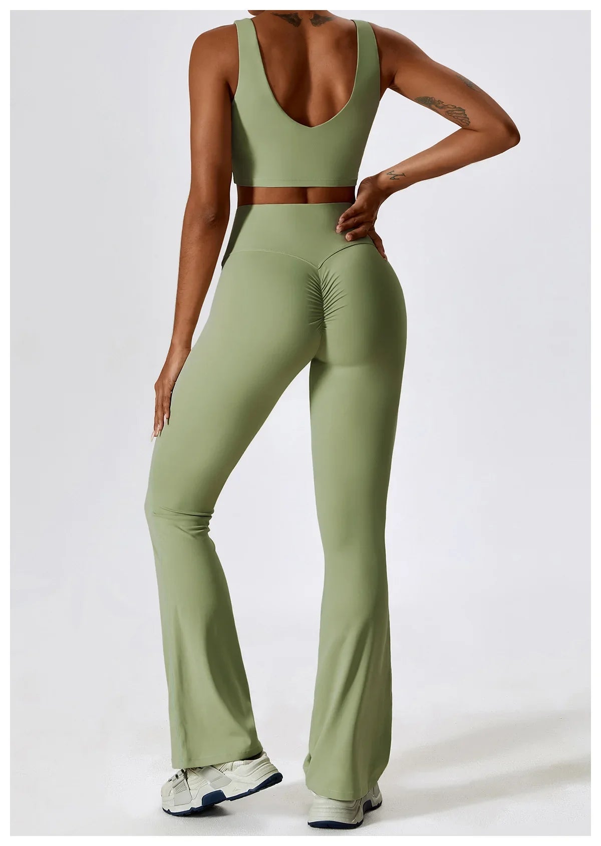 Women's Seamless 2PCS Yoga Set – Long Sleeve Crop Top & Leggings