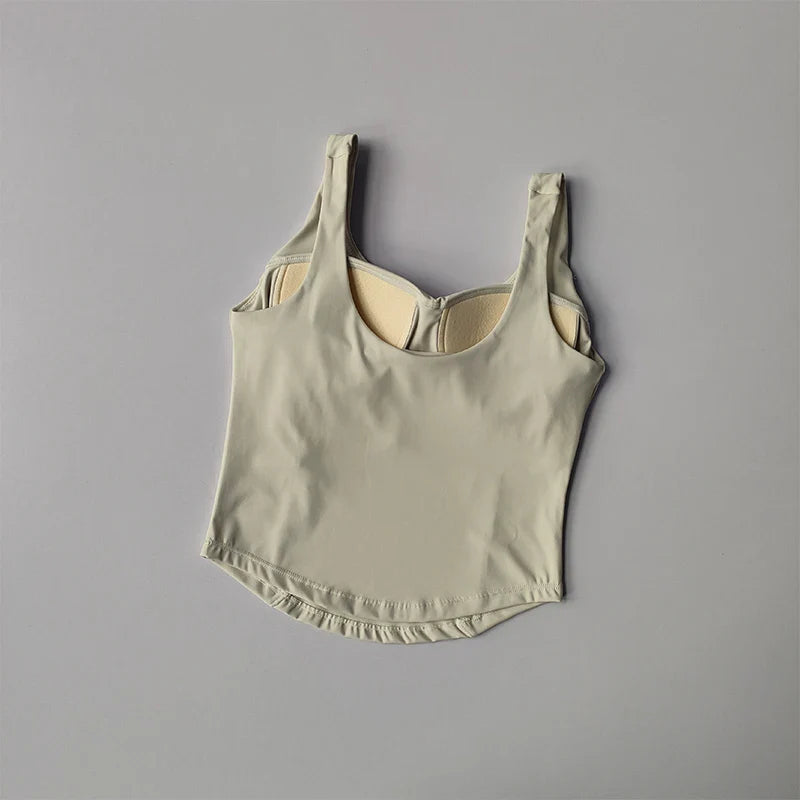 Women’s Seamless Sexy Sports Bra Crop – Sleeveless Tube Top for Street & Activewear