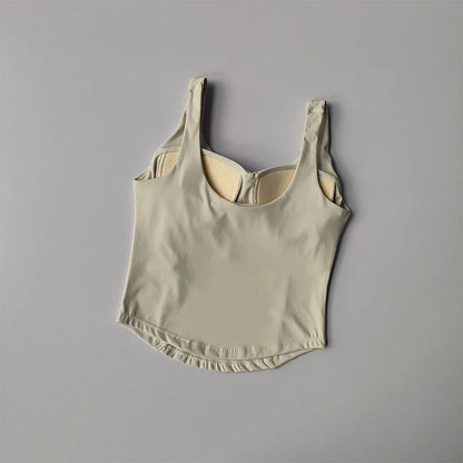 Women’s Seamless Sexy Sports Bra Crop – Sleeveless Tube Top for Street & Activewear