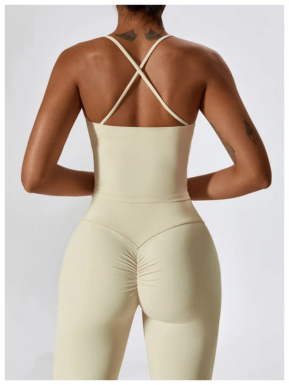 Women's Seamless 2PCS Yoga Set – Long Sleeve Crop Top & Leggings