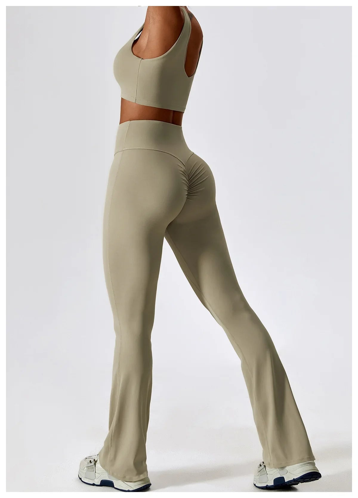 Women's Seamless 2PCS Yoga Set – Long Sleeve Crop Top & Leggings