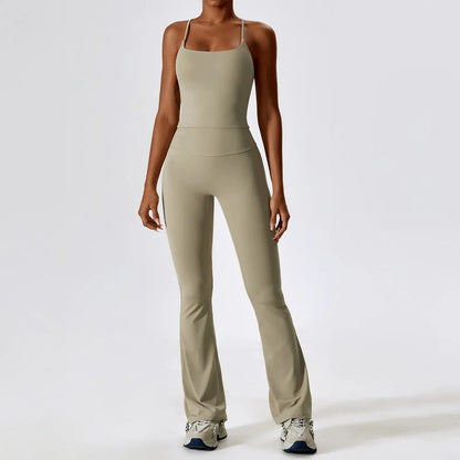 Women's Seamless 2PCS Yoga Set – Long Sleeve Crop Top & Leggings