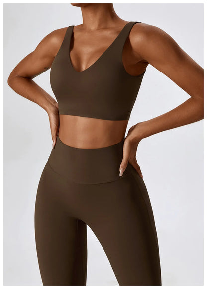 Women's Seamless 2PCS Yoga Set – Long Sleeve Crop Top & Leggings