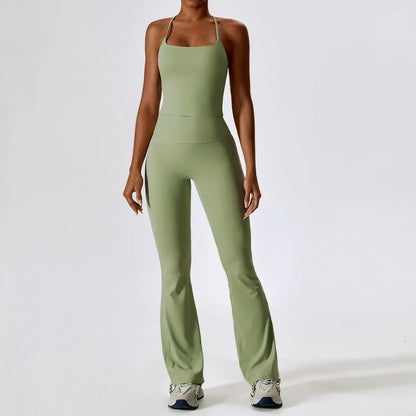 Women's Seamless 2PCS Yoga Set – Long Sleeve Crop Top & Leggings