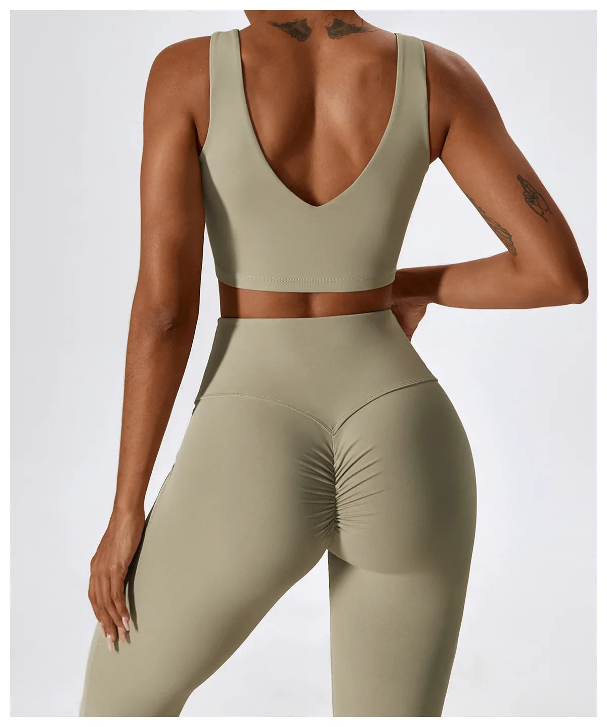Women's Seamless 2PCS Yoga Set – Long Sleeve Crop Top & Leggings