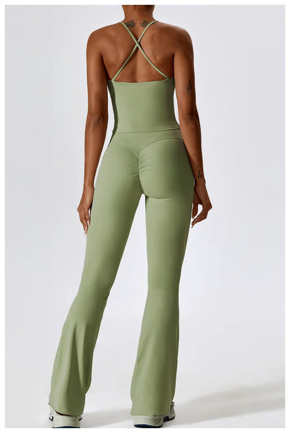 Women's Seamless 2PCS Yoga Set – Long Sleeve Crop Top & Leggings