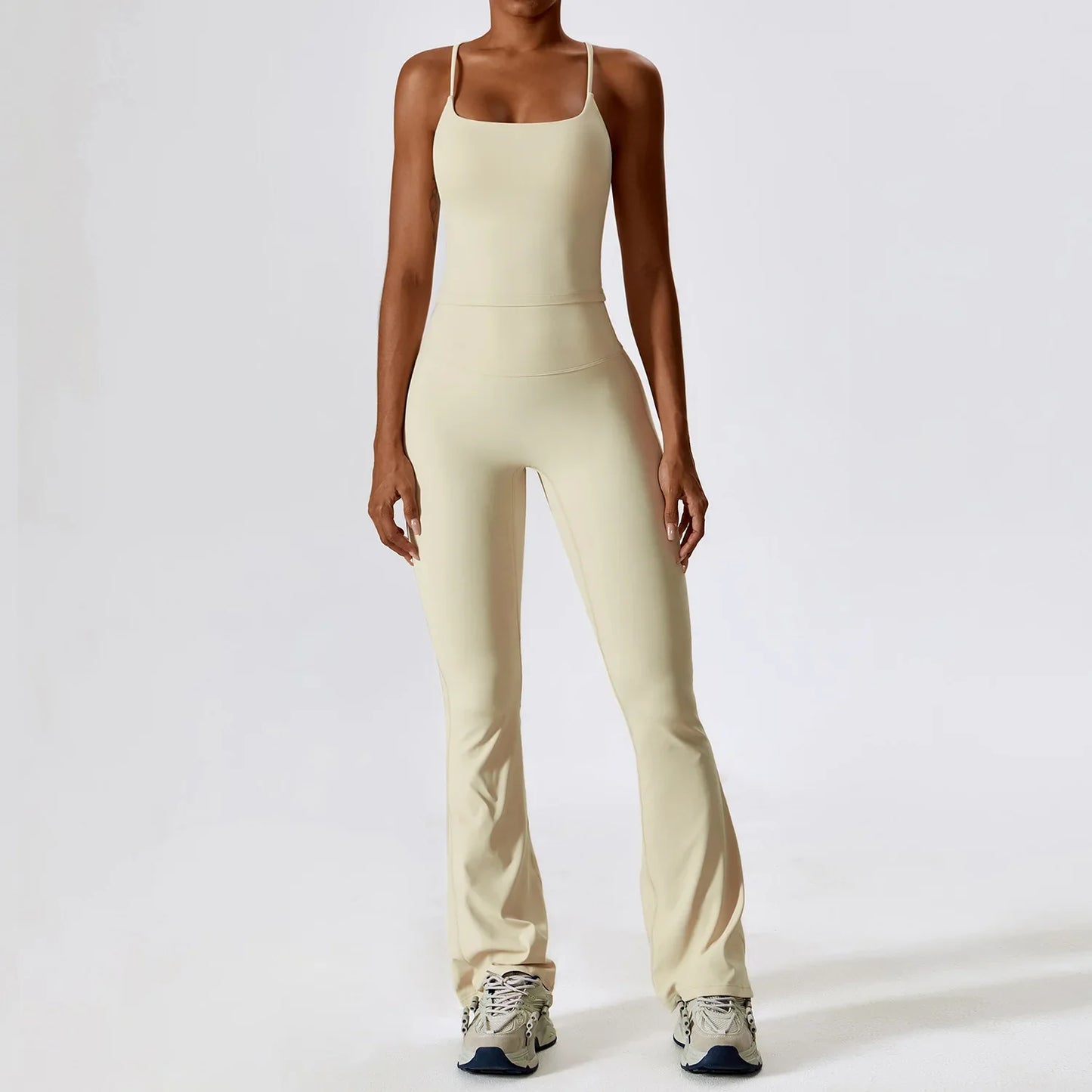 Women's Seamless 2PCS Yoga Set – Long Sleeve Crop Top & Leggings