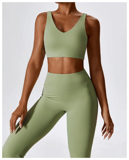Women's Seamless 2PCS Yoga Set – Long Sleeve Crop Top & Leggings