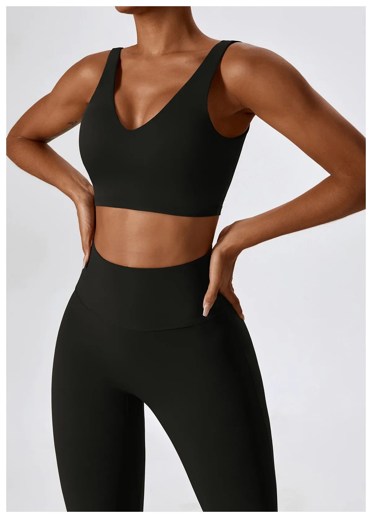 Women's Seamless 2PCS Yoga Set – Long Sleeve Crop Top & Leggings