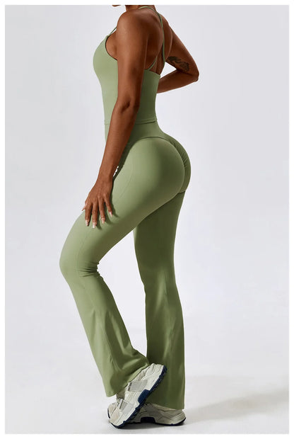 Women's Seamless 2PCS Yoga Set – Long Sleeve Crop Top & Leggings