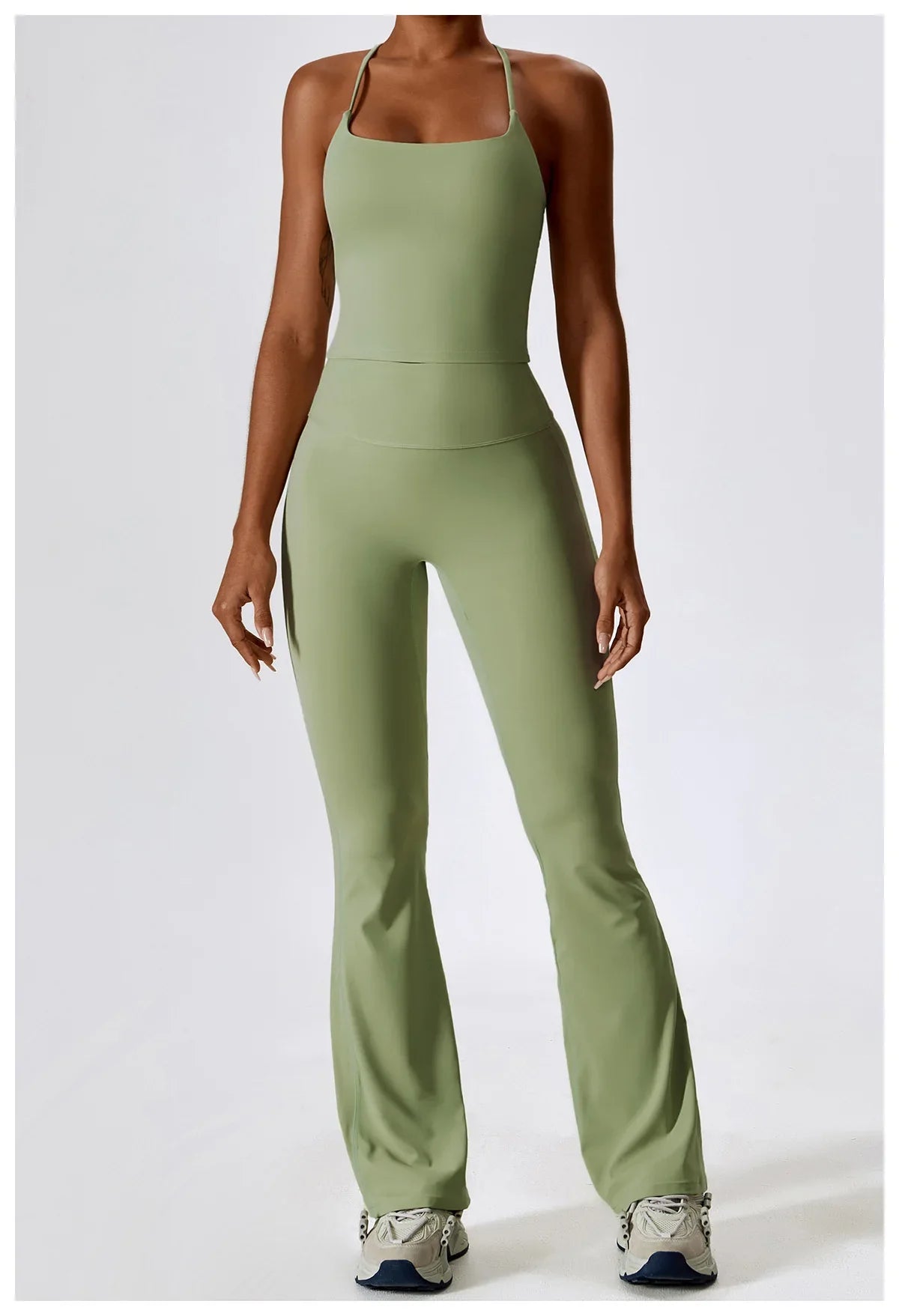 Women's Seamless 2PCS Yoga Set – Long Sleeve Crop Top & Leggings