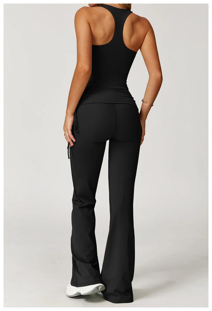 Women’s 2-Piece Yoga Set – High Waist Leggings & Sports Bra